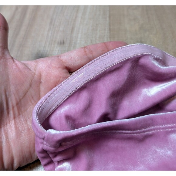 NWT Urban Outfitters Size S Velvet Romper Maddie Tie Front Lilac Glam Party $59 - Picture 5 of 12